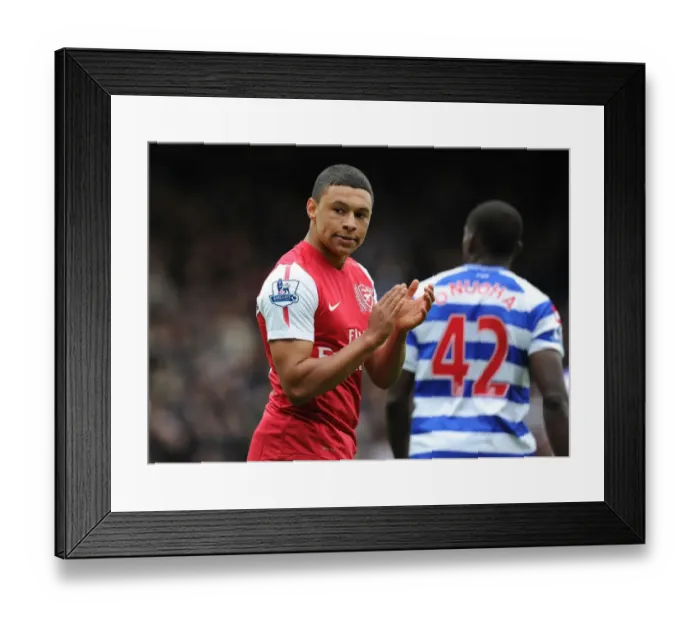 Framed Print : Alex Oxlade-Chamberlain: Post-Match Moment at Queens Park Rangers vs. Arsenal (2011-12) Framed Print : Alex Oxlade-Chamberlain: Post-Match Moment at Queens Park Rangers vs. Arsenal (2011-12)