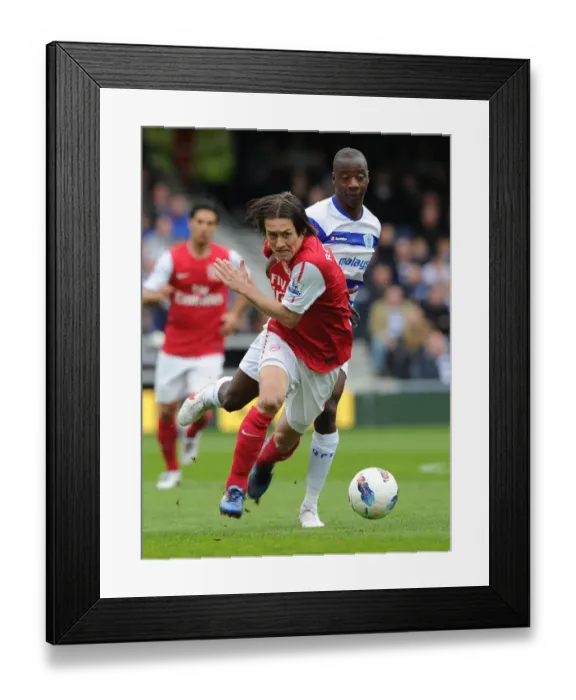 Framed Print : Clash of Forces: Rosicky vs. Diakite - Queens Park Rangers vs. Arsenal, Premier League Framed Print : Clash of Forces: Rosicky vs. Diakite - Queens Park Rangers vs. Arsenal, Premier League