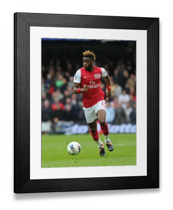 Framed Print : Arsenal's Alex Song in Action against Queens Park Rangers, Premier League 2011-12