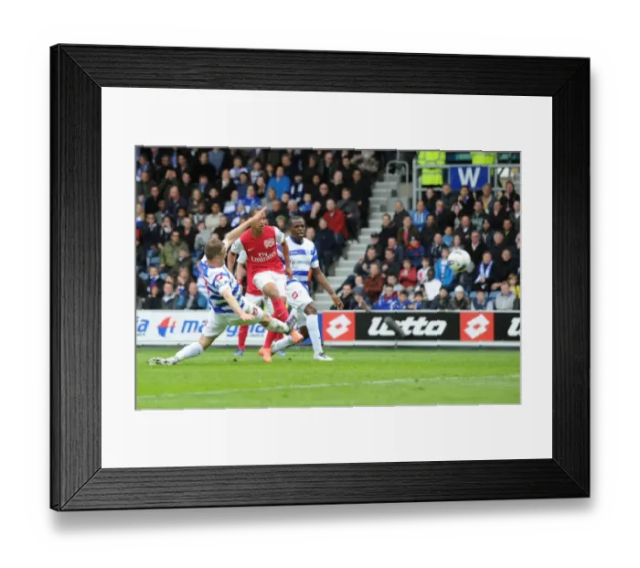 Framed Print : Theo Walcott Scores Past QPR's Paddy Kenny: Arsenal's Victory Goal (2011-12)