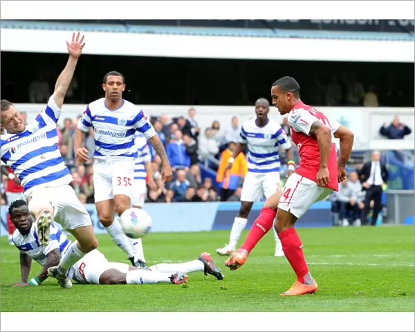 Theo Walcott Scores Dramatic Goal Past Clint Hill in Queens Park Rangers vs. Arsenal (2011-12)