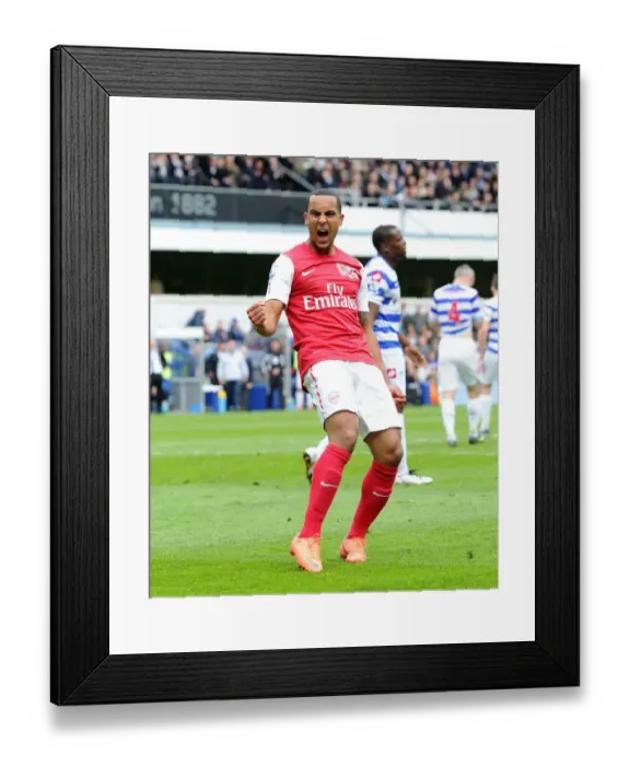 Framed Print : Theo Walcott's Euphoric Goal Celebration: Arsenal's Victory at Queens Park Rangers, Premier League 2011-12 Framed Print : Theo Walcott's Euphoric Goal Celebration: Arsenal's Victory at Queens Park Rangers, Premier League 2011-12