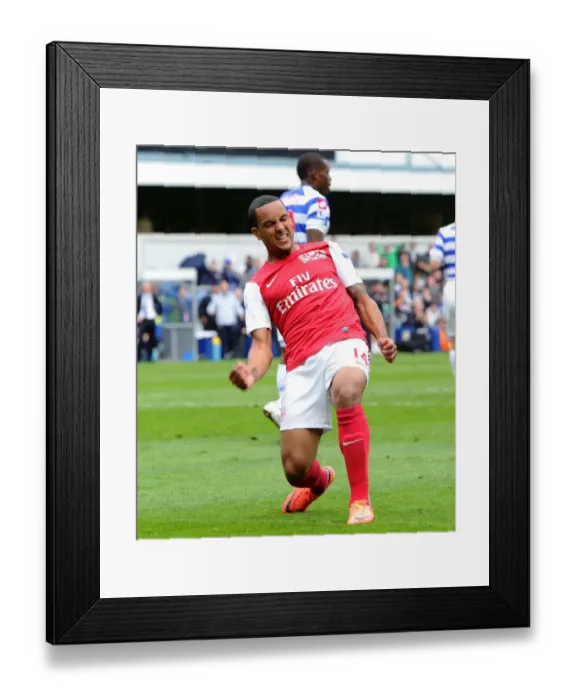 Framed Print : Theo Walcott's Thrilling Goal Celebration: Arsenal's Victory at Queens Park Rangers, Premier League 2011-12 Framed Print : Theo Walcott's Thrilling Goal Celebration: Arsenal's Victory at Queens Park Rangers, Premier League 2011-12
