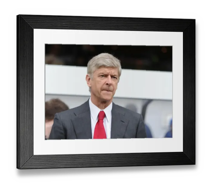 Framed Print : Arsene Wenger: Focused Before Queens Park Rangers Match (2011-12)