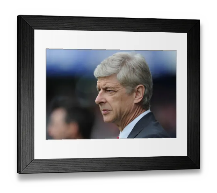 Framed Print : Arsene Wenger: Focused Before Queens Park Rangers Match (2011-12) Framed Print : Arsene Wenger: Focused Before Queens Park Rangers Match (2011-12)