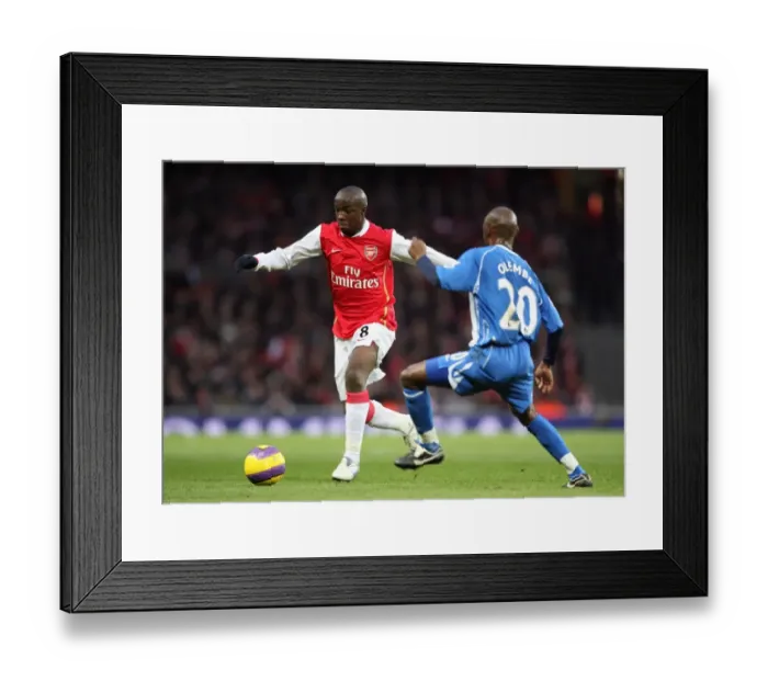 Framed Print : Lassana Diarra (Arsenal) Salomon Olembe (Wigan)