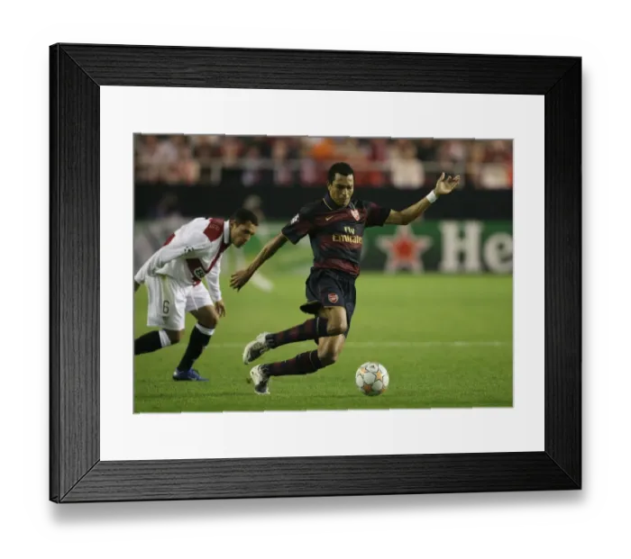 Framed Print : Gilberto (Arsenal) Adriano (Seville)