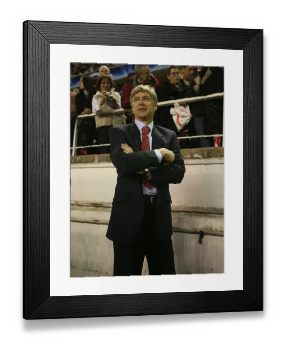 Framed Print : Arsene Wenger Leads Arsenal to a 3:1 Victory over Sevilla in the Champions League Framed Print : Arsene Wenger Leads Arsenal to a 3:1 Victory over Sevilla in the Champions League