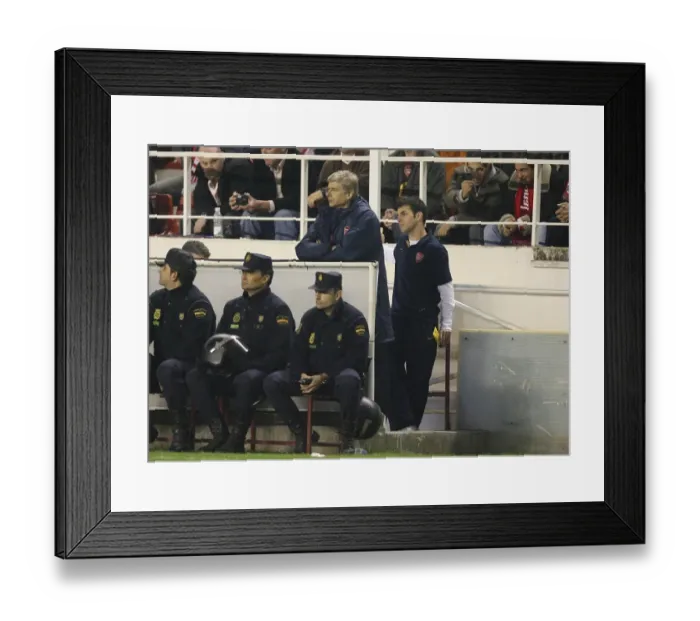 Framed Print : Arsenal manager Arsene Wenger and Cesc Fabregas