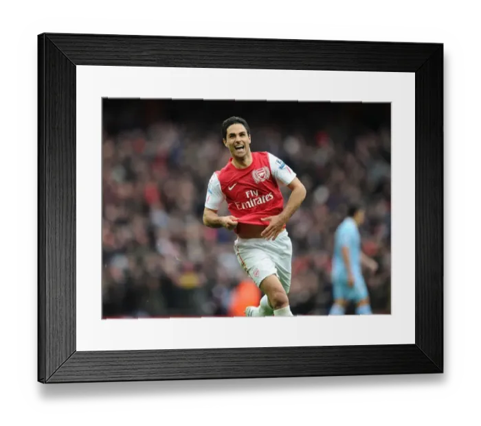Framed Print : Mikel Arteta's Goal: Arsenal's Victory Over Manchester City (2011-12) Framed Print : Mikel Arteta's Goal: Arsenal's Victory Over Manchester City (2011-12)