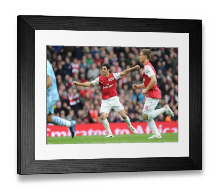 Framed Print : Arteta's Stunner: Arsenal vs. Manchester City, Premier League 2011-12