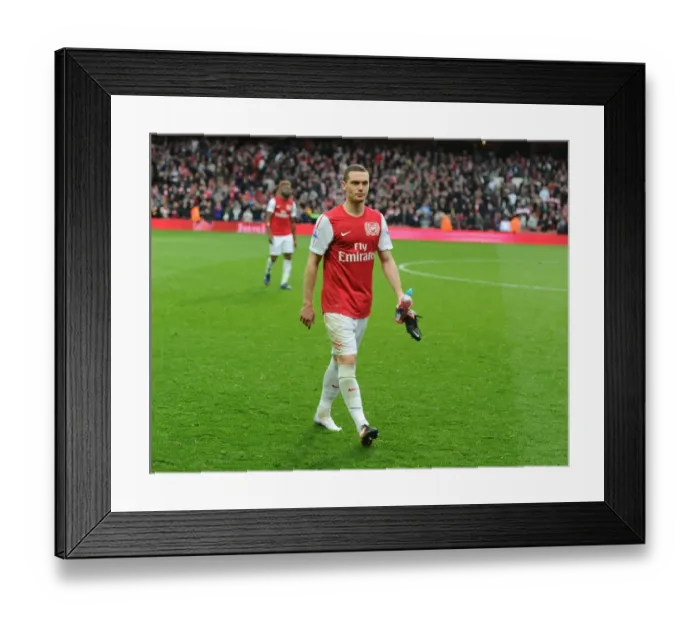 Framed Print : Thomas Vermaelen: Arsenal Defender's Emotional Reaction After Arsenal vs Manchester City (2011-12)