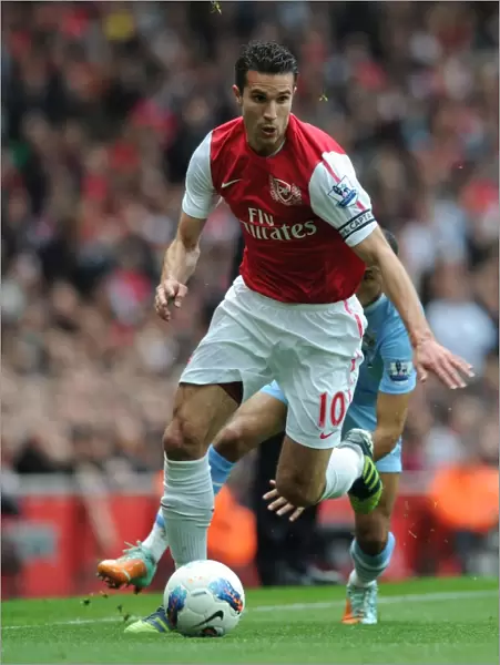 Robin van Persie in Action: Arsenal vs Manchester City, Premier League 2011-12