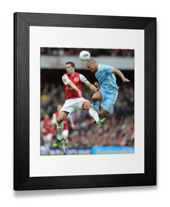 Framed Print : Clash of Titans: Van Persie vs. Kompany - Arsenal vs. Manchester City, Premier League, 2011-12 Framed Print : Clash of Titans: Van Persie vs. Kompany - Arsenal vs. Manchester City, Premier League, 2011-12
