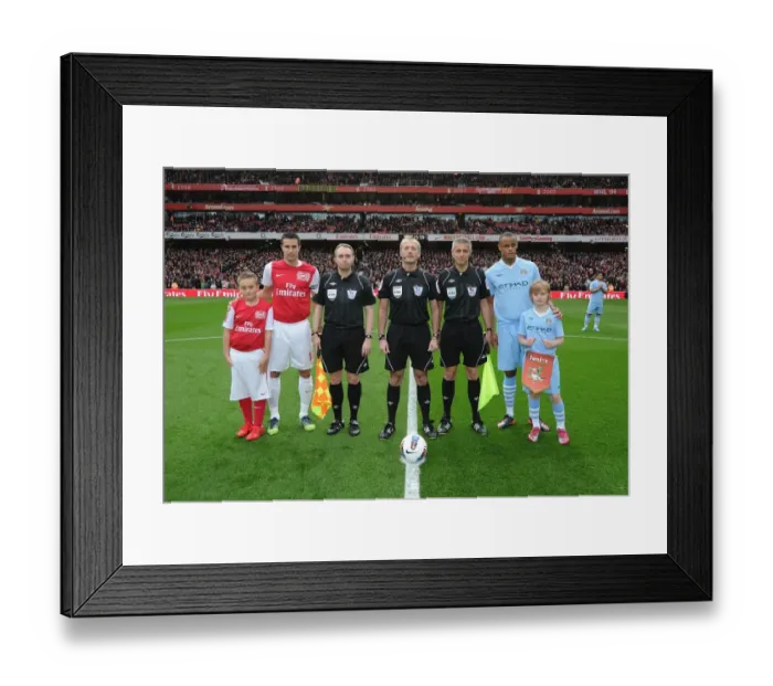 Framed Print : Arsenal vs Manchester City Showdown: RvP vs Kompany - Premier League Battle (2011-12)