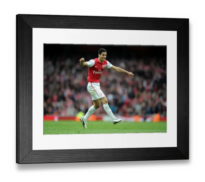 Framed Print : Mikel Arteta's Game-Winning Goal: Arsenal vs Manchester City, Premier League 2011-12