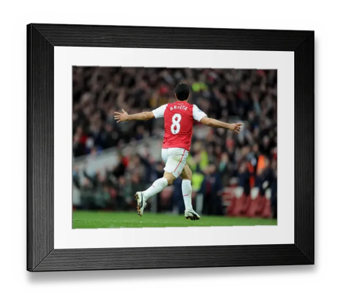 Framed Print : Mikel Arteta's Game-Winning Goal: Arsenal's Triumph Over Manchester City (2011-12)