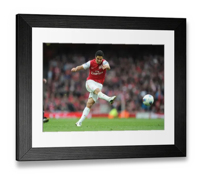 Framed Print : Mikel Arteta's Game-Winning Goal: Arsenal vs Manchester City, Premier League 2011-12