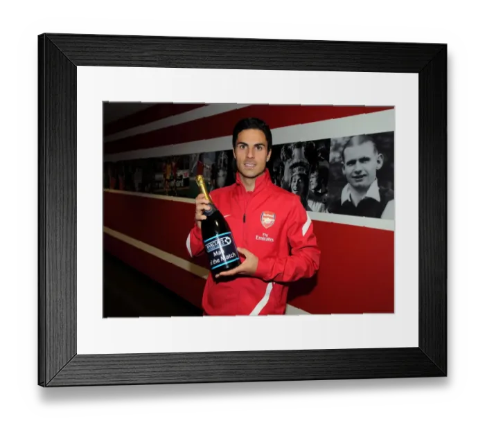 Framed Print : Mikel Arteta's Man of the Match Triumph: Arsenal vs Manchester City (2011-12)