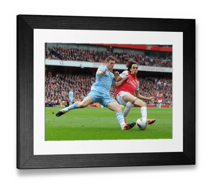 Framed Print : Yossi Benayoun (Arsenal) James Milner (Man City). Arsenal 1: 0 Manchester City