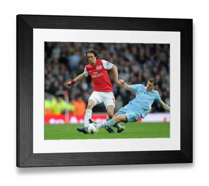 Framed Print : Tomas Rosicky (Arsenal) James Milner (Man City). Arsenal 1: 0 Manchester City Framed Print : Tomas Rosicky (Arsenal) James Milner (Man City). Arsenal 1: 0 Manchester City