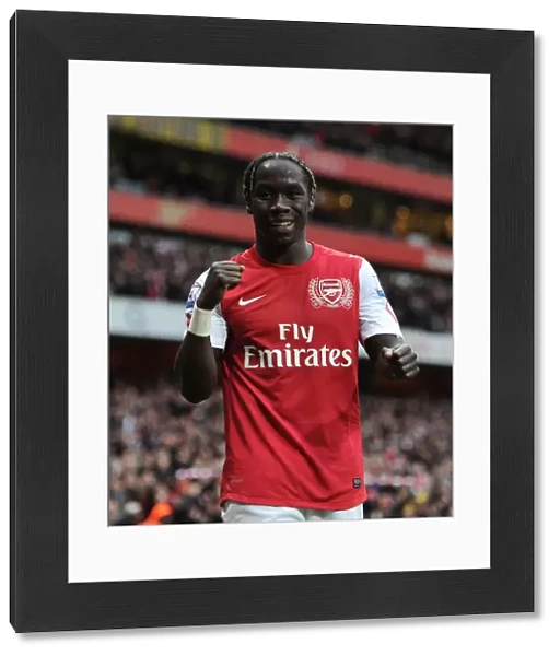 Arsenal Celebrate Victory Over Manchester City: Bacary Sagna's Triumphant Moment (2011-12)