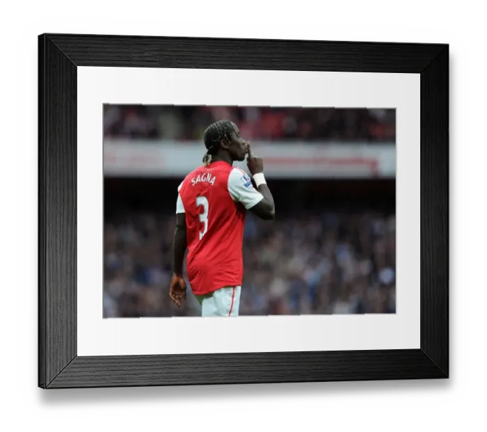 Framed Print : Bacary Sagna in Action: Arsenal vs Manchester City, Premier League 2011-12 Framed Print : Bacary Sagna in Action: Arsenal vs Manchester City, Premier League 2011-12