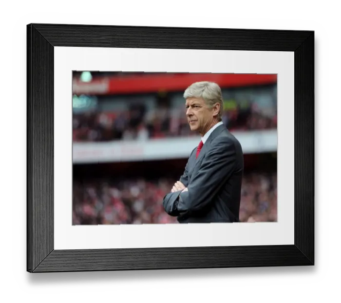 Framed Print : Arsene Wenger: Arsenal vs Manchester City, Premier League, 2012