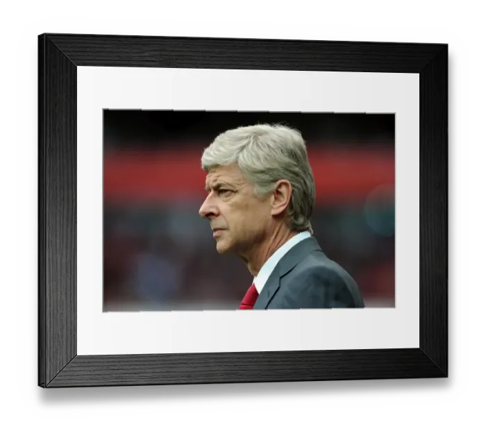 Framed Print : Arsene Wenger the Arsenal Manager. Arsenal 1: 0 Manchester City. BArclays Premier League Framed Print : Arsene Wenger the Arsenal Manager. Arsenal 1: 0 Manchester City. BArclays Premier League