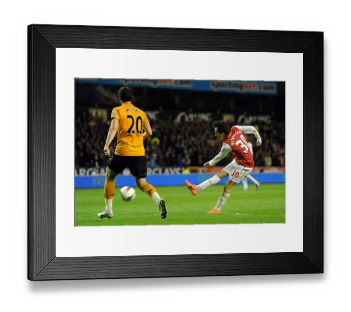 Framed Print : Yossi Benayoun Scores Third Goal Past Nenad Milijas in Wolverhampton Wanderers vs Arsenal (2012) Framed Print : Yossi Benayoun Scores Third Goal Past Nenad Milijas in Wolverhampton Wanderers vs Arsenal (2012)