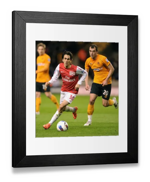 Framed Print : Yossi Benayoun Outmaneuvers Nenad Milijas in Wolverhampton Wanderers vs Arsenal Premier League Clash