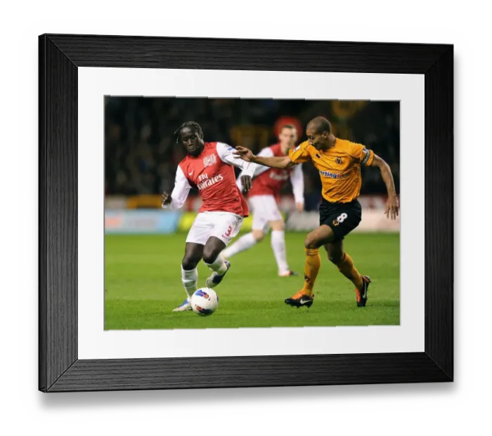Framed Print : Bacary Sagna Outruns Carl Henry: Wolverhampton Wanderers vs Arsenal, Premier League 2011-12
