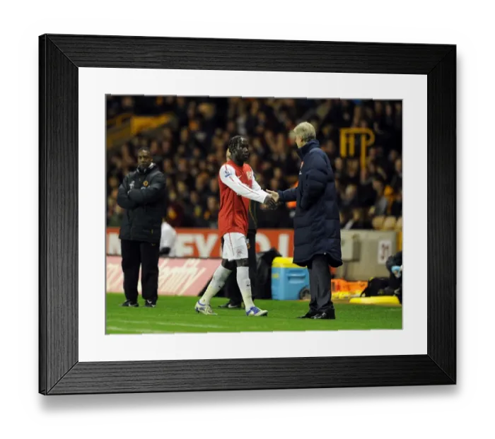 Framed Print : Bacary Sagna Bids Farewell to Arsene Wenger: Wolverhampton Wanderers vs. Arsenal, 2012