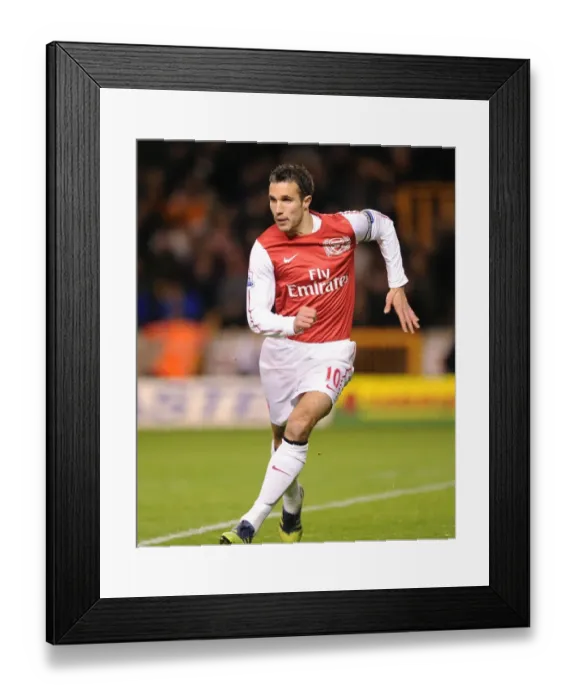 Framed Print : Robin van Persie in Action: Wolverhampton Wanderers vs. Arsenal, Premier League 2011-12 Framed Print : Robin van Persie in Action: Wolverhampton Wanderers vs. Arsenal, Premier League 2011-12