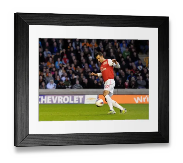 Framed Print : Robin van Persie's Penalty: Arsenal's Winning Goal vs. Wolverhampton Wanderers (2011-12 Premier League)