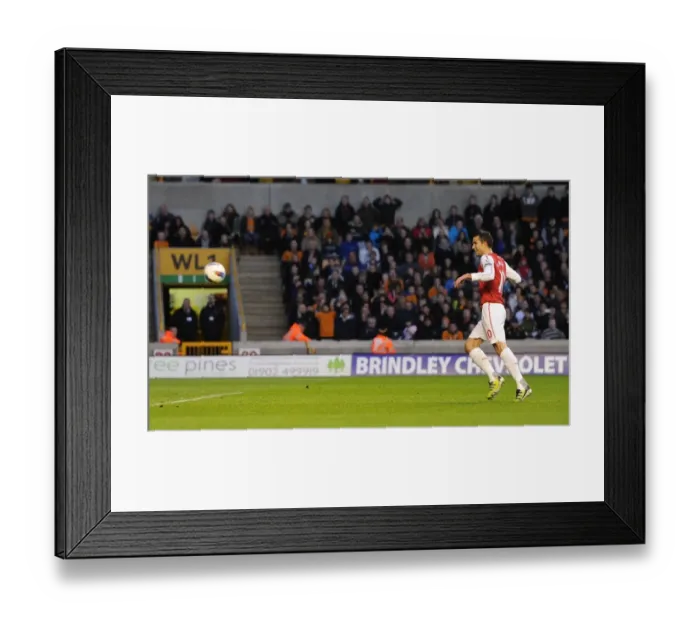 Framed Print : Robin van Persie's Penalty: Arsenal's Victory at Wolverhampton Wanderers, 2012 Premier League