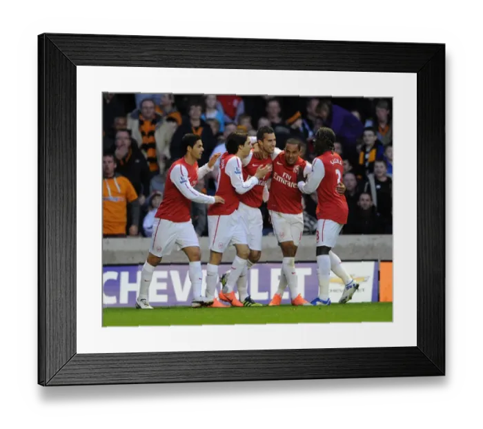 Framed Print : Robin van Persie's Strike: Arsenal's Dominant 3-0 Win Over Wolverhampton Wanderers in the Premier League