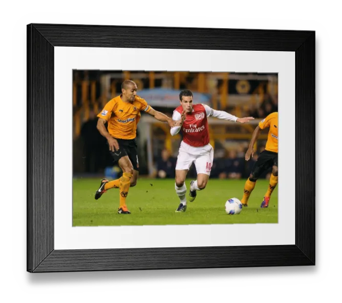 Framed Print : Van Persie vs. Henry: A Star-Studded Clash at Molineux - Arsenal's Top Strikers Battle it Out against Wolverhampton in the 2011-12 Premier League Framed Print : Van Persie vs. Henry: A Star-Studded Clash at Molineux - Arsenal's Top Strikers Battle it Out against Wolverhampton in the 2011-12 Premier League
