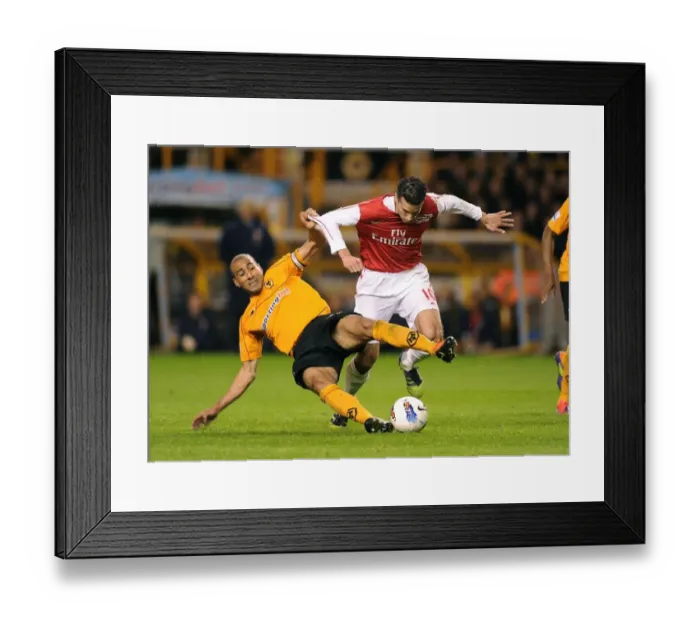 Framed Print : Robin van Persie vs. Carl Henry: Intense Clash Between Wolverhampton Wanderers and Arsenal, Premier League, 2012 Framed Print : Robin van Persie vs. Carl Henry: Intense Clash Between Wolverhampton Wanderers and Arsenal, Premier League, 2012