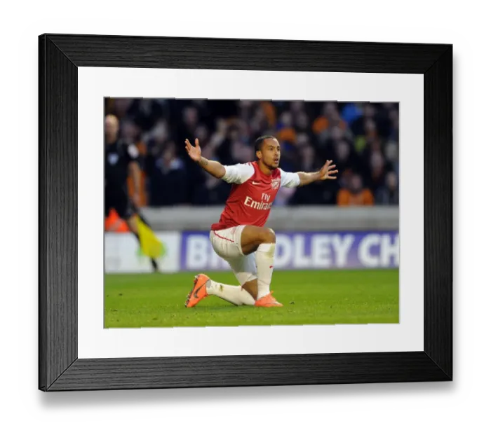 Framed Print : Theo Walcott's Penalty Appeal: Wolverhampton Wanderers vs. Arsenal (2011-12)
