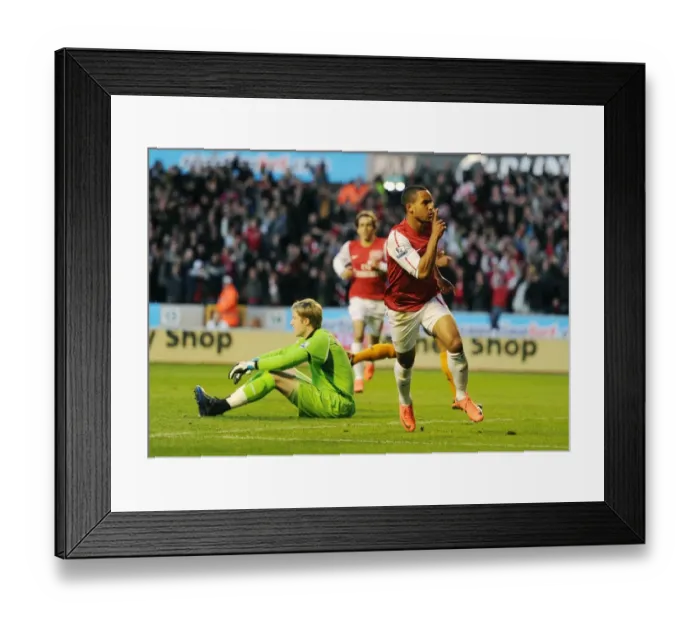 Framed Print : Theo Walcott's Brace: Arsenal's Triumph over Wolverhampton Wanderers (2011-12)