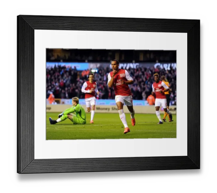 Framed Print : Theo Walcott's Brace: Arsenal's Victory over Wolverhampton Wanderers (2011-12)