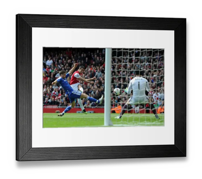 Framed Print : Van Persie vs. Cahill: Intense Rivalry at the Emirates - Arsenal v Chelsea, Premier League 2011-12