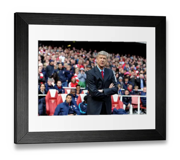 Framed Print : Arsene Wenger: The Arsenal Boss Prepares for Battle against Chelsea (2011-2012), Premier League Framed Print : Arsene Wenger: The Arsenal Boss Prepares for Battle against Chelsea (2011-2012), Premier League