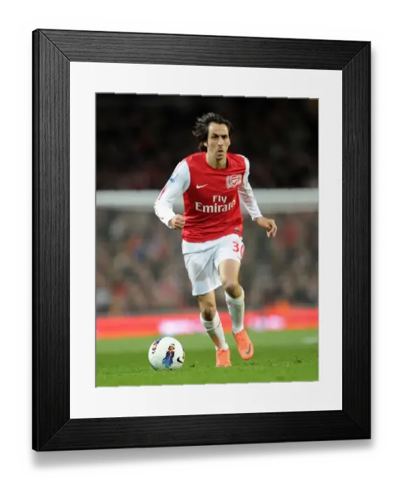 Framed Print : Yossi Benayoun: In Action Against Wigan Athletic, Arsenal Premier League 2011-12