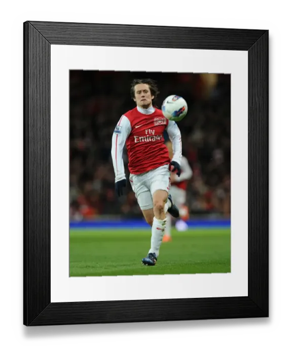 Framed Print : Arsenal's Tomas Rosicky in Action against Wigan Athletic, Premier League 2011-12