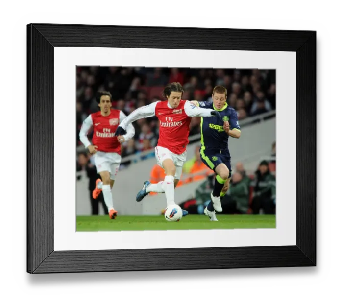 Framed Print : Arsenal vs. Wigan: Rosicky vs. McCarthy - Premier League Tussle Framed Print : Arsenal vs. Wigan: Rosicky vs. McCarthy - Premier League Tussle