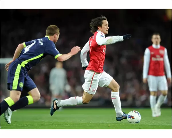 Tomas Rosicky (Arsenal) James McCarthy (Wigan). Arsenal 1: 2 Wigan Athletic