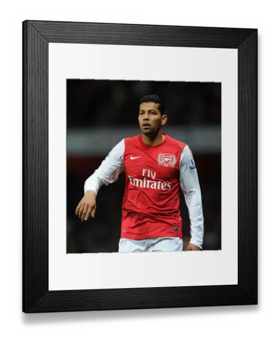 Framed Print : Andre Santos in Action: Arsenal vs Wigan Athletic, Premier League 2011-12