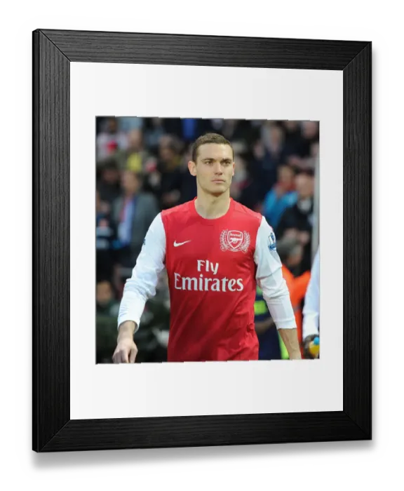 Framed Print : Thomas Vermaelen: Arsenal's Focus Before Arsenal v Wigan Athletic, 2011-12 Framed Print : Thomas Vermaelen: Arsenal's Focus Before Arsenal v Wigan Athletic, 2011-12